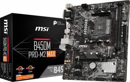 MSI B450M PRO-M2 MAX Mini-ATX AM4 Gaming AM4Socket Mini-ATX AMD B450 Chipset DDR4 Motherboard for Desktop