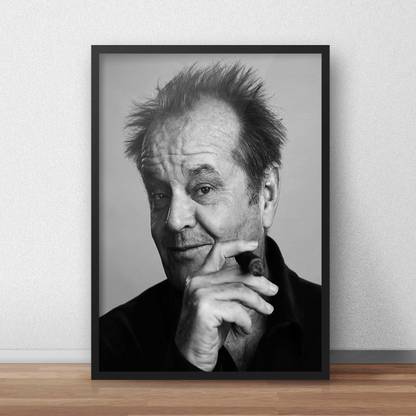 Love Street Jack Nicholson art • Jack Nicholson poster Jack Nicholson Wall Art Black and white print Jack Nicholson Cigar Digital Print Printable Art - 02 Fine Art Print