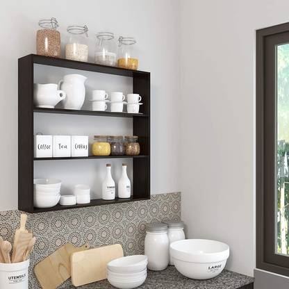 Xtenshion Crafts Wooden Wall Mounted Racks, Organizer, Shelf for Kitchen Storage Boxes Wooden Wall Shelf