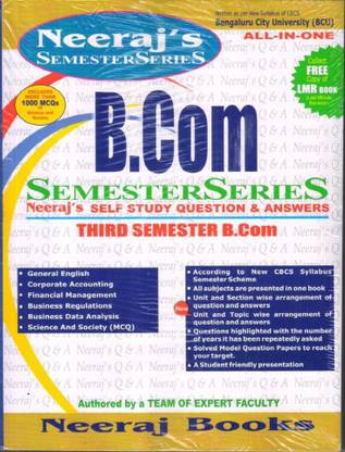 Bcom 3rd Sem - All In One- Bangalore City University- As Per New Syllabus