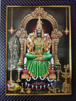 SAI BALAJI ACRALICS Sri Kanchi Kamakshi/Kamatchi Amman Religious frame Religious Frame