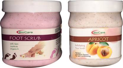 BIOCARE FOOT SCRUB AND APRICOT (PACK OF 2) Scrub