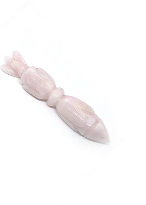 AIR9999 Natural Rose Quartz Crystal Angel Hand Carved Stick Wand for Chakra Balancing and Angel Reiki Healing Decorative Showpiece  -  13 cm