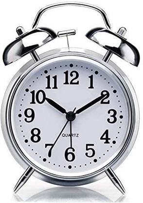 Infinite Wiz Analog Silver Clock