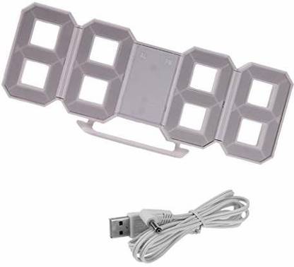 SAYKHUS Digital White Clock