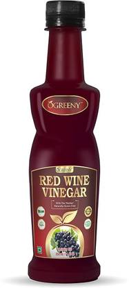 OGREENY Red Wine Vinegar Non Alcoholic (Made With Special Cabernet Sauvignon Black Grapes) Vinegar