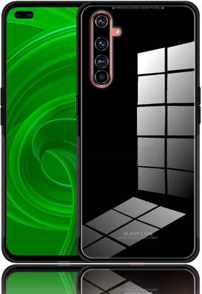 CASE CREATION Back Cover for Realme X50 Pro , Hard Back Case Easy to Grip Shock Proof Glass Case, Black