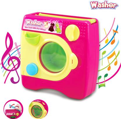 Toyshack Constructive Playthings Appliances Toy Washing Machine with Realistic Sounds and Lights Toy for Kids