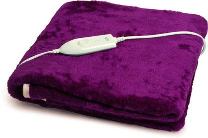 Expressions Solid Single Electric Blanket for  Heavy Winter
