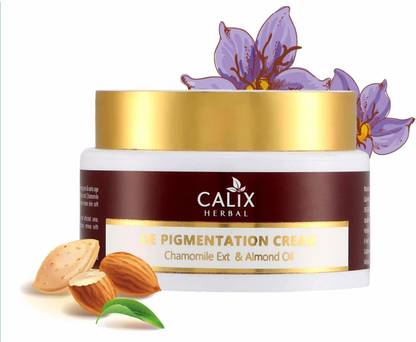 calix Herbal De-Pigmentation Cream with Saffron & Chamomile Extract Anti Pigmentation Skin Lightening Formula, 50g