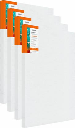 Pragati Systems 'Artist' Series 10 oz Pre-stretched Canvas (24"x36") Polycotton Medium Grain Pre Stretched Canvas (Set of 4)