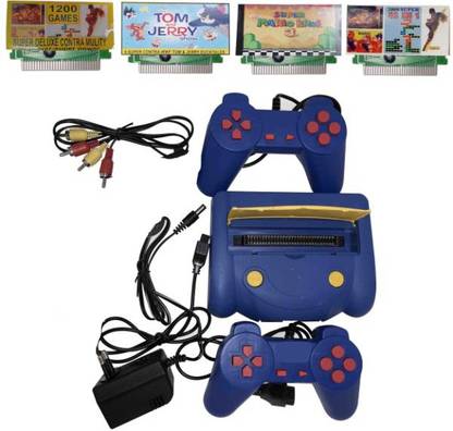 VK MART 8 BIT INEXT gaming console NA GB with 1x Game Console, 2x Game Joysticks,1xCharger, 4x cassettes LIKE 1200 GAMES IN 1,TOM JERRY,SUPER MARIO 3,42 GAMES IN 1 (4 CASSETTES) NA GB with 1x Game Console, 2x Game Joysticks,1xCharger, ( 4x cassettes-1200 GAMES IN 1,TOM JERRY,SUPER MARIO 3,42 GAMES IN 1 )