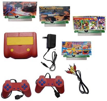 VK MART 8 BIT INEXT gaming console NA GB with 1x Game Console, 2x Game Joysticks,1xCharger, 4x cassettes LIKE WWF,tekken 3,999 GAMES IN 1 CASSETTES,4 IN MARIO (4 CASSETTES) NA GB with 1x Game Console, 2x Game Joysticks,1xCharger, ( 4x cassettes - WWF,tekken 3,999 GAMES IN 1 CASSETTES,4 IN MARIO)
