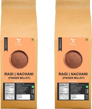 Drify Ragi | Raagi | Nagli | Nachani| Finger Millet Ragi 1800 gm ( Pack Of 2 900gm) Ragi