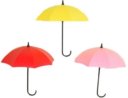 Shelzi 3 PCS Colorful Decorative Umbrella Drop Plastic Key Holder