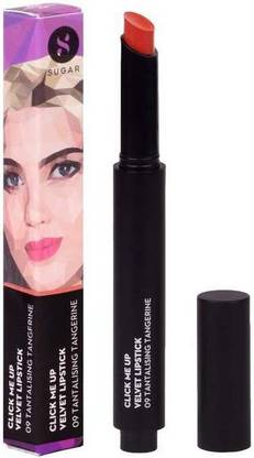 SUGAR Click Me Up Velvet Lipstick - 09 Tantalising Tangerine (Bright Orange with Hints of Red)