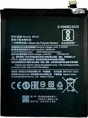 RD Traders Mobile Battery For  MI Xiaomi Redmi ONE OF THE BEST QUALITY Xiaomi Redmi Mi Note 6 (BN46)-3900mAh Tested-Original Genuine Battery