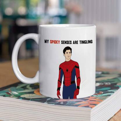 Crazy Corner Speedy Spiderman Quote Printed Marvel Superhero Coffee 350 ML for Friend/Best Friend for Birthday/Friendship Day - Coffees for Spiderman Superhero Lovers Ceramic Coffee Mug