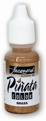 Jacquard Acid-Free Alcohol Inks - Pinata Colour - 14.79 ML (1/2 Oz) Bottle - Brass (035)