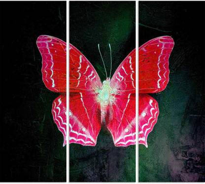 Artzfolio Double Effect Butterfly Background Image D1 Split Art Painting Panel on Sunboard 19.8inch x 18inch (50.2cms x 45.7cms) Digital Reprint 18.5 inch x 20.3 inch Painting