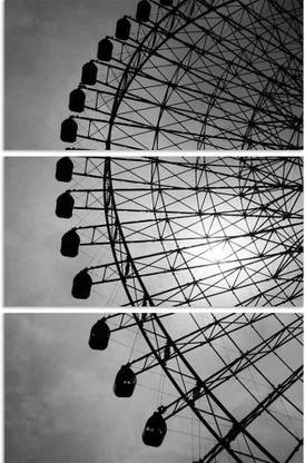 Artzfolio Ferris Wheel Split Art Painting Panel on Sunboard 28 x 42.1 inch (71 x 107 cms) Digital Reprint 42.1 inch x 28 inch Painting