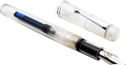 लेडो क्लिक एरिस्टोक्रैट व्हाइट डेमोंस्ट्रेटर फ्लेक्स Nib फाउंटेन पेन