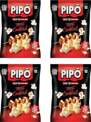 PIPO POPCORN-MIXIN DESI COCKTAIL-60 GM-PACK OF 4 DESI COCKTAIL Popcorn