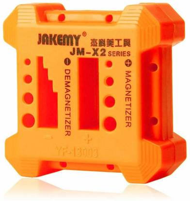 JAKEMY Magnetizer & Demagnetizer, Can be used to Magnetize Screwdriver Tips & other Components, Demagnetizing tweezers & Screwdrivers (No Batteries or Electricity Required) - JM-X2 Standard Screwdriver Set
