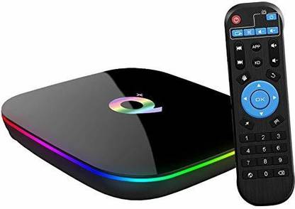 Q+ Android 9.0 TV Box 4GB RAM 64GB ROM, Q Plus TV Box H6 Quad-core WiFi 2.4GHz Support 6K H.265 HDMI 2.0 Ethernet Support Media Streaming Device