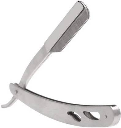 AVEU Barber Stainless Steel Straight Edge Barber Razor Folding Shaving Shaver Without Blade for Men, Men