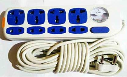 HARIKRUPEX Electricals Surge Protection Extension Cord Board 8 sockets with 10 M Long Cable 8  Socket Extension Boards