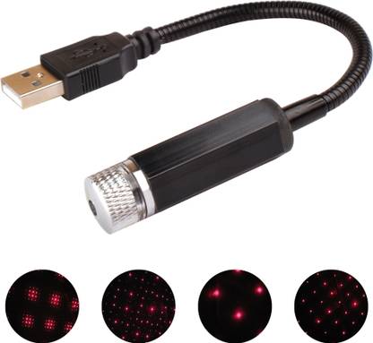 MOOZMOB 360 Degree Pattern Changing USB Star Projector Led Light USB Night Light for Cars, Bedroom, Truck LIGHT0003 Led Light