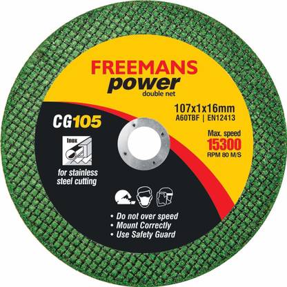 FREEMANS CG-105 Power Cut Off Wheels, 4-Inch, Green -Set of 50 Pieces Metal Cutter