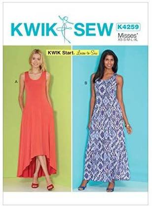 McCall Pattern Company Kwik-Sew Patterns Kwik Learn Women'S Floor Length Dress Sewing Patterns, Sizes Xs-Xl