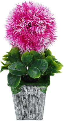 supermarche Artificial Plants Bonsai Potted Plastic Faux Flower Fake Topiaries Shrubs for Home Decor Bonsai Wild Artificial Plant  with Pot