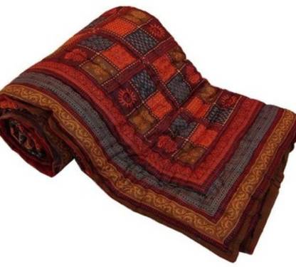 Bajya Jaipuri Razai Self Design Single Quilt for  Heavy Winter