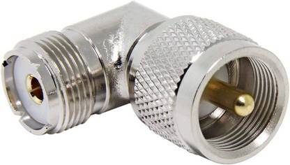 3AN Telecom Digital Coax Audio Cable 0.4 m PL259 Right Angle, UHF Male to Female RF Coax Connector Adapter, RF Adapter 90 Degree Elbow for CB Ham Radio Antenna, Coaxial Cable