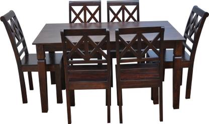 Maple Solid Wood 6 Seater Dining Set
