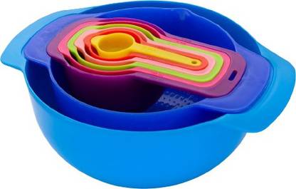SHIVALAY 8 Pcs Measuring Cup ( 6 Pcs Measuring Cup And 1 Pcs Rice Bowl And 1 Pcs Big Bowl ) for Kitchen Measuring Spoons Set for Cake Baking Cooking Plastic Spoons with Measurement Set of 8 (Multi-Color) Measuring Cup Set (7.5 ml, 15 ml, 60 ml, 85 ml, 125 ml, 250 ml , 1 Rice Bowl And 1 Big Bowl) Measuring Cup Set