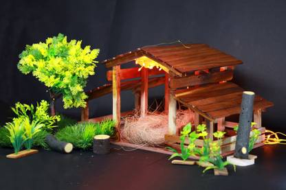 cribfactory Christmas Crib House Separate Pieces 50 cm Pack of 1