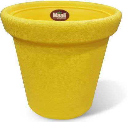 Maali 9 inch Plastic Plant pots for Home - Planters for Home Decor - Flower Pots for Home Living Room and Garden Decoration Plant Container Set