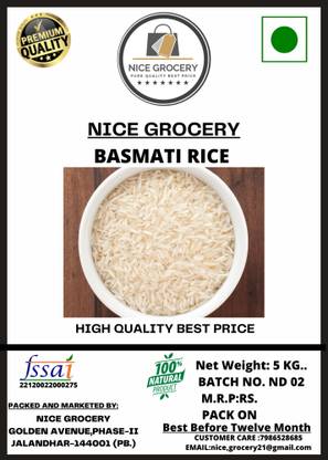 NICE GROCERY BASMATI RICE Basmati Rice (Long Grain, Raw)