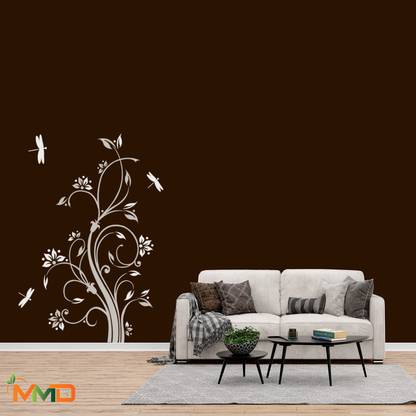 MMD DECORATION Wave yard Floret SIZE; ( 16 X 24 ) Wave yard Floret Wall Stencil Reusable Wall Painting Stencil for Home Decoration Wall Stencil Stencil (Pack of 1, Wave yard Floret) Wall stencil Stencil