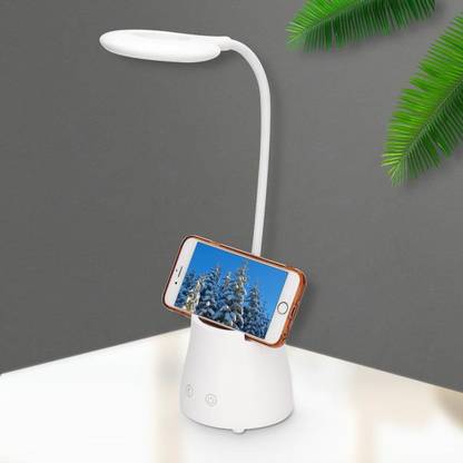 FIRSTLIKE Desk Light with 3 Shades Touch Control Light Advanced Pen and Mobile Holder Design Study Lamp