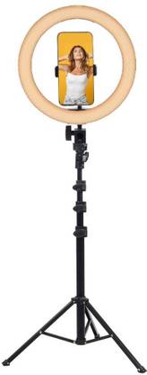 Webilla 10inch Dimmable 3 Modes LED Bulb Selfie Ring Light Metal Tripod Phone Clip Photo Stand For Live Portrait Flashlight Makeup Photography Tripod