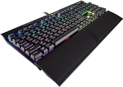 Corsair K70 RGB MK.2 Mechanical Gaming Keyboard-Cherry MX Blue-RGB LED Backlit(Black) Wired USB Standard Gaming Keyboard Compatible with Desktop, Laptop, Mac