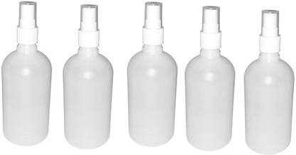 SPI Plastic White Refillable Fine Mist Spray Lab Dropper Bottle (200ml, White) [SET OF 5] Laboratory Dropper Bottle