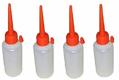 SPI Premium Quality Plastic Empty Squeeze Lab Bottle with Nozzle for Loading and Dispensing Oil [ 45 ML] [Set of 4] |Empty Bottle Laboratory Dropper Bottle