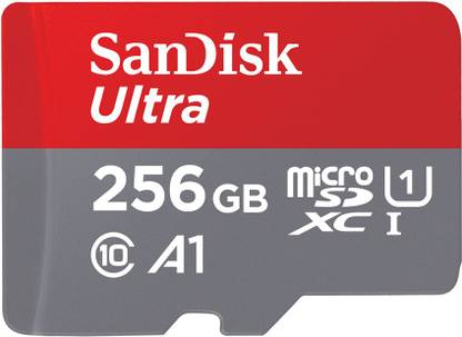 SanDisk SDSQUA4-GN6MN Ultra 256 GB MicroSDHC Class 10 120 Mbps  Memory Card Compatible with Camera, Tablet, Mobile, Computer