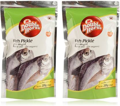 Double Horse Fish Pickle - 200 g (Pack of 2) Fish Pickle